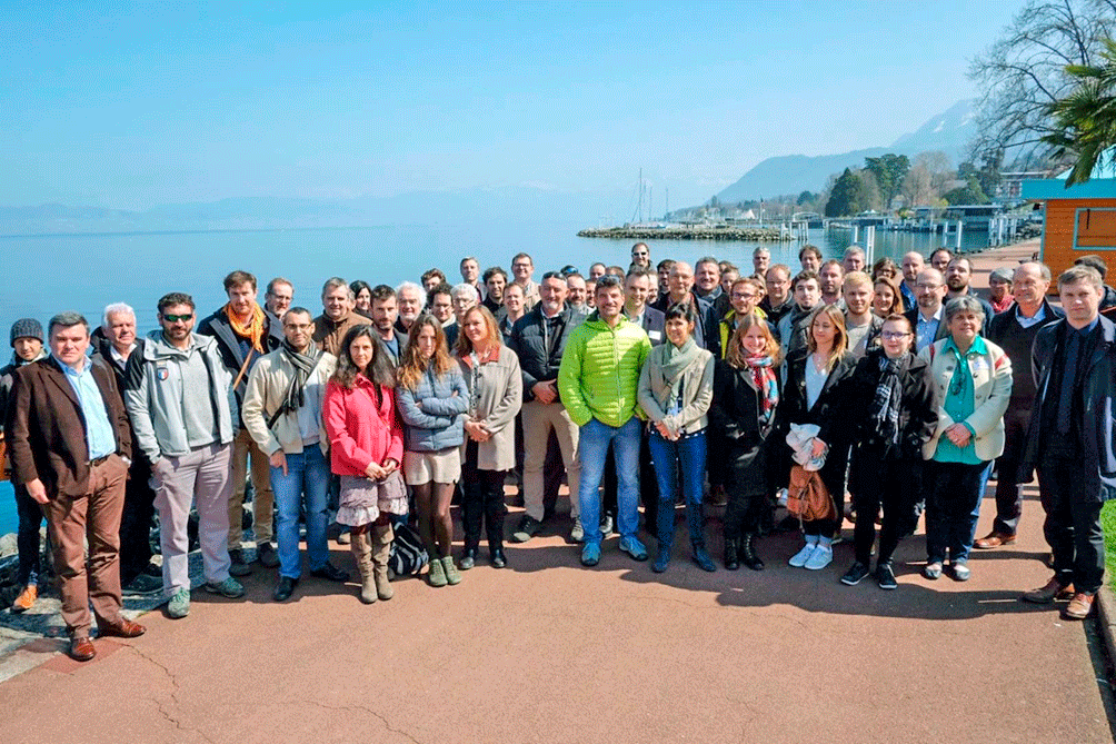 Photo 1. Séminaire de fondation du Pôle R&D Écosystèmes Lacustres à Evian-les-Bains, au bord du Léman, 28 mars 2019.