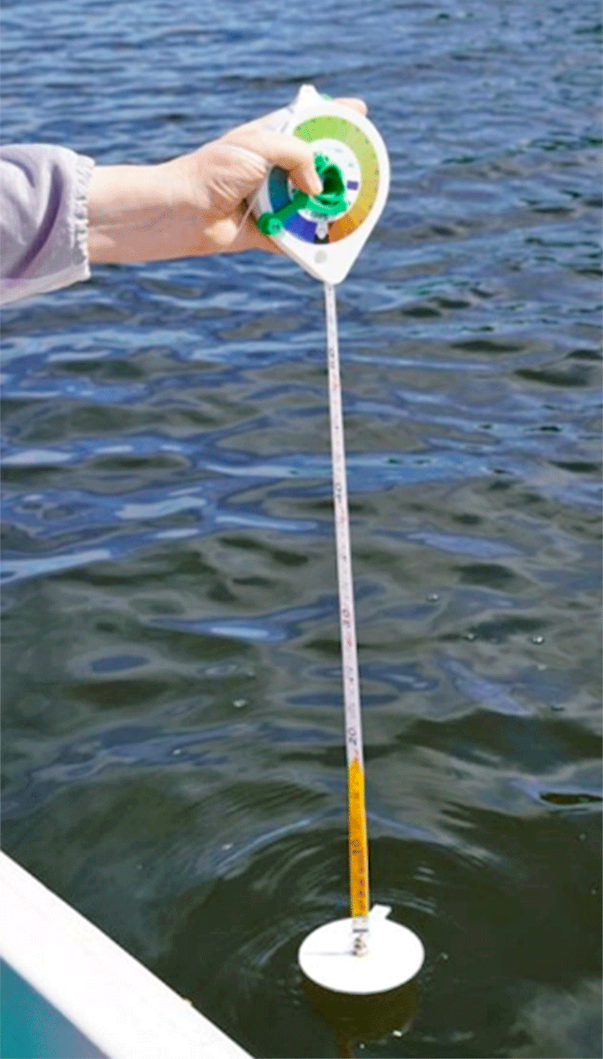 Figure 4. Plaisancier avec disque de Secchi.